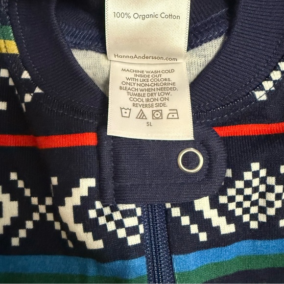 Hanna Andersson Apres Ski Organic Cotton Footless Baby Zip Sleeper 6/12m - Picture 4 of 4